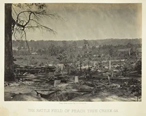 Barnard George Norman Prints: The Battle Field of Peach Tree Creek, Ga. 1864 / 66. Creator: George N. Barnard