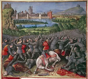 Battle during First Crusade (Peoples Crusade), 1096-1099, (c1490). Artist: Sebastian Marmoret French