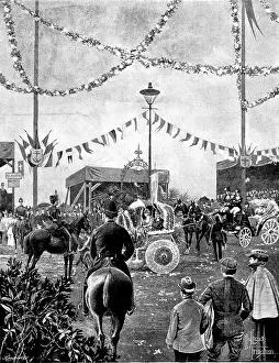 Parade Prints: The Battle of Flowers at Eastbourne, 1895. Creator: George Meisenbach