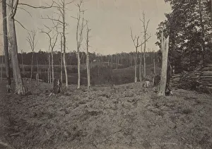 Barnard George Norman Prints: Battle Ground of Resacca, Georgia No. 1, 1860s. Creator: George N. Barnard