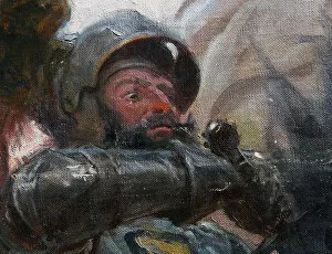 The Battle of Grunwald (Detail), 1910. Artist: Popiel, Tadeusz (1863-1913)