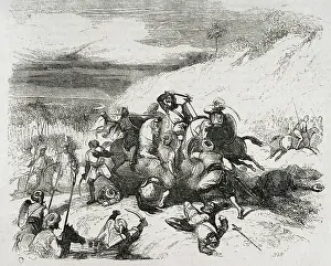 Battle of Guadalete, July 19-26, 711, (1852). Creator: Unknown