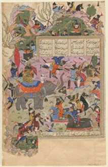 The Battle of Iskandar with the Zanj (From a Manuscript of the Khamsa of Nizami), 1540-1545