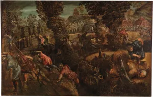 Jacopo 1518 1594 Prints: The battle between the Israelites and the Philistines