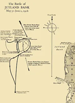The Great World War Prints: The Battle of Jutland Bank, May 31-June 1, 1916, (c1920). Creator: Unknown