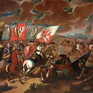 Muzeum Narodowe Prints: The Battle of Kalisz on 29 October 1706, ca 1730. Creator: Anonymous