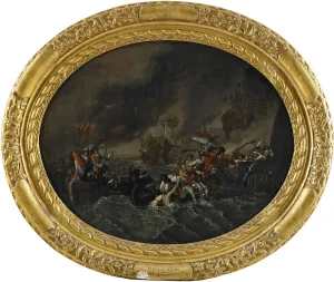 The Battle of La Hogue, 1820. Artist: West, Benjamin (1738-1820)