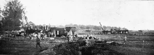 October Prints: The Battle of La Malmaison; One of the high-powered heavy artillery batteries