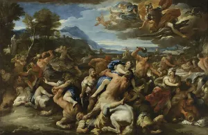 Conflict Prints: Battle Between the Lapiths and Centaurs, 1684. Creator: Luca Giordano