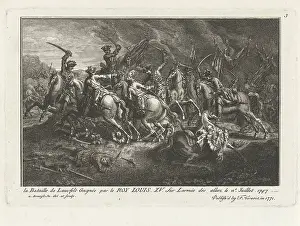 Benoist Prints: The battle of Lawfeld on 2nd July 1747, 1771. Creator: Benoist, Antoine (1632-1717)