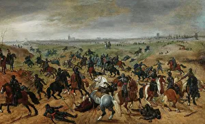 Vrancx Prints: The Battle of Lekkerbeetje on 5 February 1600. Creator: Vrancx, Sebastiaen (1574-1647)