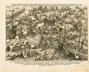 Armada Gallery: The Battle of Lepanto on 7 October 1571, ca 1578. Artist: Stradanus (Straet, van der)