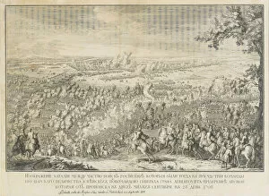 Schwedish Army Collection: The Battle of Lesnaya. Artist: Larmessin, Nicolas de, II (1684-1755)