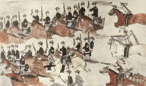 Cavalryman Prints: Battle of Little Bighorn, Montana, USA, 25-26 June 1876 (c1900)