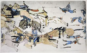 Battle of Little Bighorn, Montana, USA, 25-26 June 1876 (c1900)