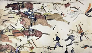 Battle of Little Bighorn, Montana, USA, 25-26 June 1876 (c1900)