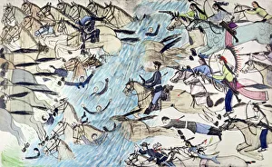 Battle of Little Bighorn, Montana, USA, 25-26 June 1876 (c1900)