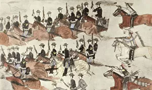 Pursuing Gallery: Battle of Little Bighorn, Montana, USA, 25-26 June 1876 (c1900)