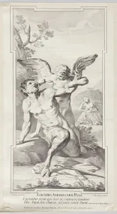 Liotard Giovanni Stefano Prints: Battle of Love and Pan, 1715-96. Creator: Jean-Etienne Liotard