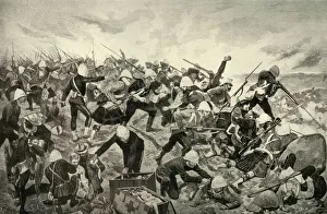 Infantry Prints: The Battle of Majuba Hill, 1900. Creator: Richard Caton Woodville II
