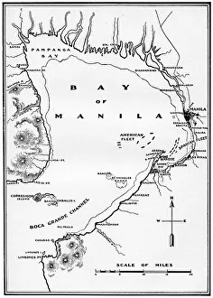 Us Navy Prints: Battle of Manila Bay, Philippines, Spanish-American War, 1898