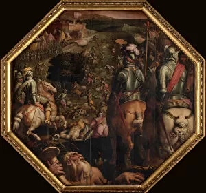 The Battle of Marciano in Val di Chiana, 1563-1565. Artist: Vasari, Giorgio (1511-1574)