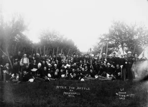 Topee Collection: After the battle at Marshall Hall, [Maryland?], 1893. Creator: Unknown