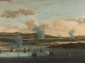 Explosion Prints: Battle of Medway, c.1668. Creator: Willem Schellinks
