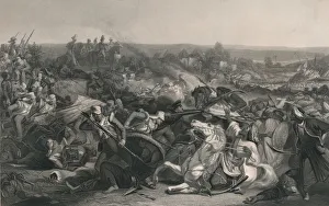 Sindh Prints: The Battle of Meeanee, 1843. Artist: James-Baylie Allen