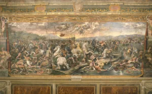 Apostolic Palace Prints: The Battle of the Milvian Bridge, 1517-1524. Artist: Penni, Gianfrancesco (1496-1528)