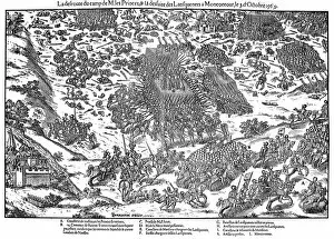 Duke Of Anjou Gallery: Battle of Montcontour, French Religious Wars, 3 October 1569 (1570). Artist: Jacques Tortorel