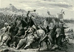 Crusade Prints: Battle of Muret, 12 / 09 / 1213, King Pedro I of Catalonia and II of Aragon died in battle
