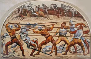 Ferdinand 1853 1918 Prints: The Battle of Murten. Study, 1917