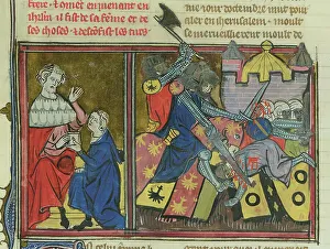 Longinus Prints: The Battle of Nahr al-Kalb in 1100 (From Li rommans de Godefroy de Buillon et de Salehadin')