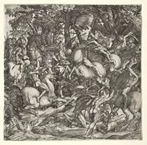 Domenico Campagnola Gallery: Battle of Naked Men, 1517. Creator: Domenico Campagnola (Italian, 1500-1564)