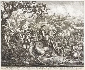 Schwedish Army Collection: The Battle of Narva on 19 November 1700. Artist: Swidde, Willem (1660-1697)