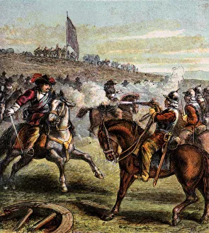 Images Dated 2nd August 2006: The Battle Of Naseby, 1645, (c1850)