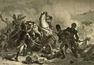 Leading Gallery: Battle of New Orleans - Death of General Pakenham, (1878). Creator: Albert Bobbett