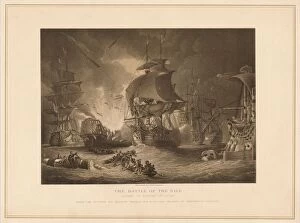 Tall Ship Gallery: The Battle of the Nile, 1798 (1878). Artist: Charles Lawrie