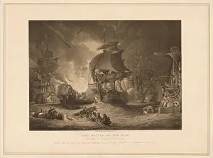 Shipwreck Prints: The Battle of the Nile, 1798 (1878). Artist: Charles Lawrie