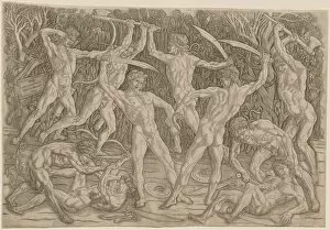 Antonio Del Pollaiuolo Gallery: Battle of the Nudes, 1470s-80s. Creator: Antonio del Pollaiuolo (Italian, 1431 / 32-1498)