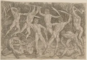 Battle of the Nudes, 1470s-80s. Creator: Antonio del Pollaiuolo (Italian, 1431 / 32-1498)