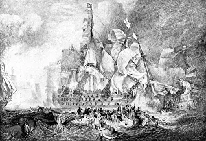 Nelson Horatio Prints: Battle off Cape Trafalgar, October 21
