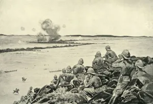 The Battle of Paardeberg, 1900. Creator: Sidney E Paget The Battle of Paardeberg, 1900. Creator: Sidney E Paget