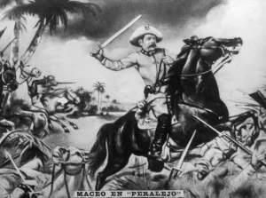 War Of Independence Prints: Battle of Peralejo, (1895), 1920s. Artist: Antonio Maceo