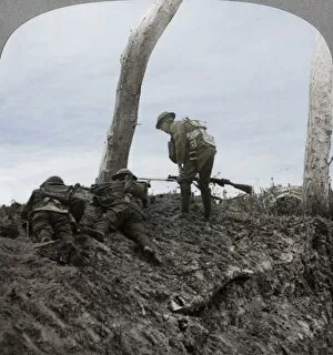 Battle of Polygon Wood, near Ypres, Flanders, Belgium, World War I, September 1917