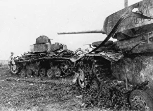 After the Battle of Prokhorovka. Artist: Anonymous