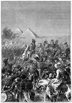 Demoulin Collection: Battle of the Pyramids, 21st July 1798, (1898). Artist: Barbant