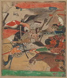 Battle at Rokuhara, from The Tale of the Heiji Rebellion (Heiji monogatari)... 14th century