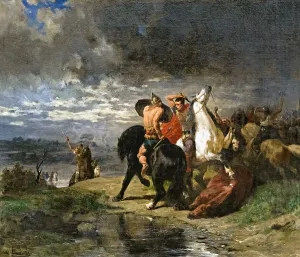 Musee Des Beaux Arts Prints: Battle between Romans and Gauls. Creator: Luminais, Évariste Vital (1822-1896)